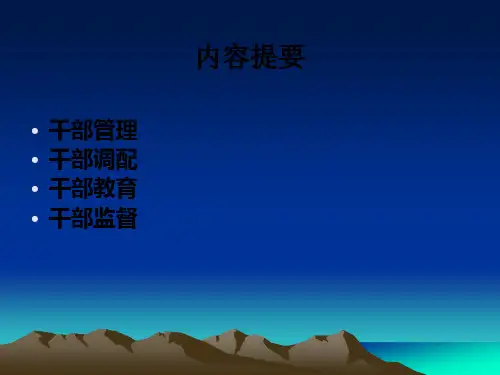 精选如何加强干部工作规范化管理课件