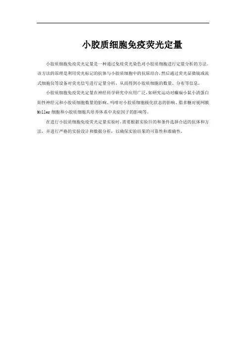 小胶质细胞免疫荧光定量