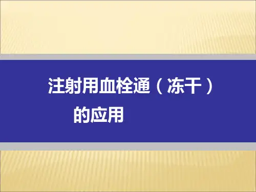 注射用血栓通使用方法.PPT