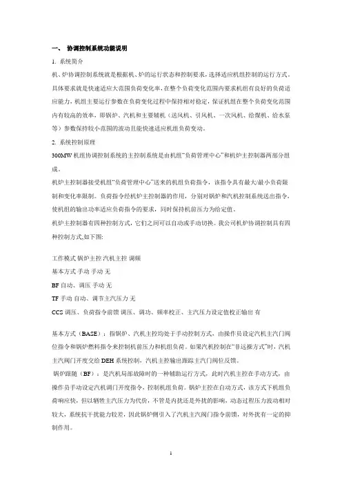协调控制系统