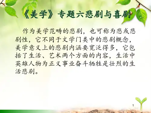 《美学》专题六悲剧与喜剧 ppt课件