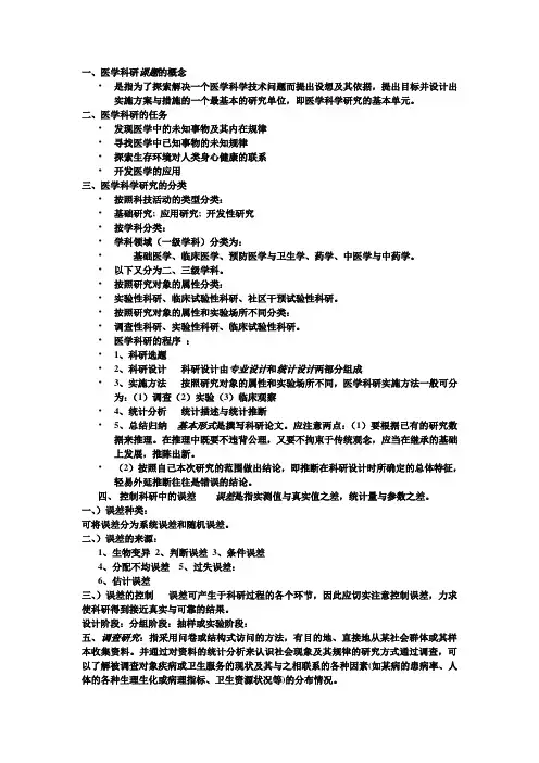 医学科研方法