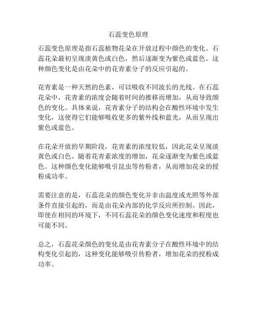 石蕊变色原理