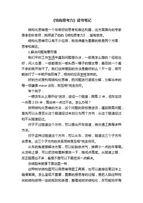 《结构思考力》读书笔记