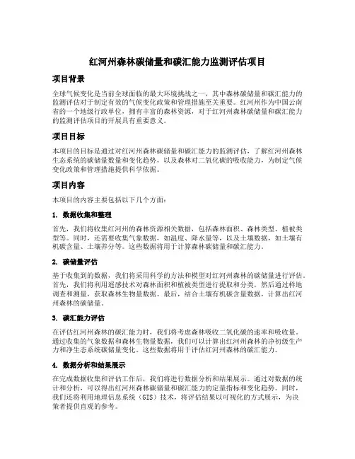 红河州森林碳储量和碳汇能力监测评估项目