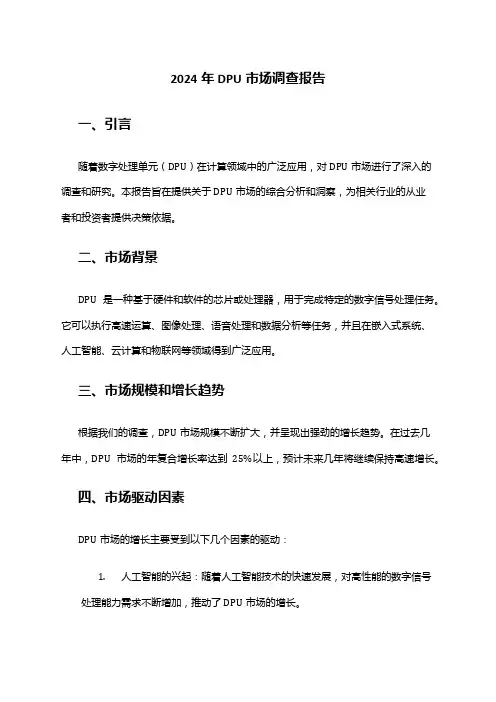 2024年DPU市场调查报告