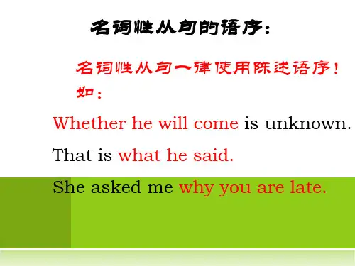 名词性从句要点讲解