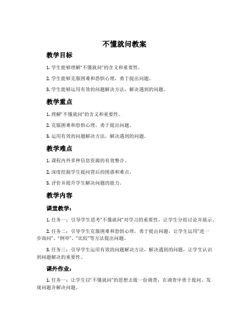 《不懂就问》教案