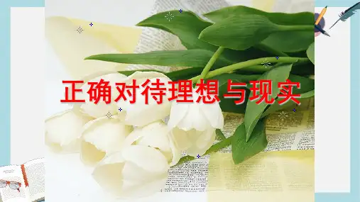 九年级思想品德全一册正确对待理想与现实精品课件(人教版)