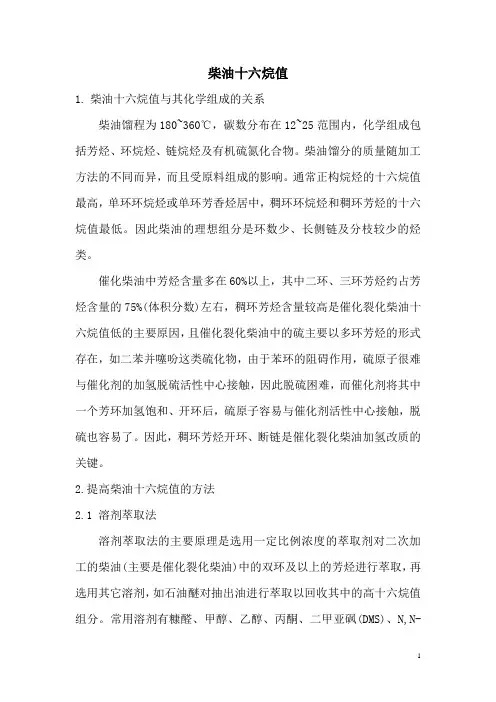 柴油十六烷值