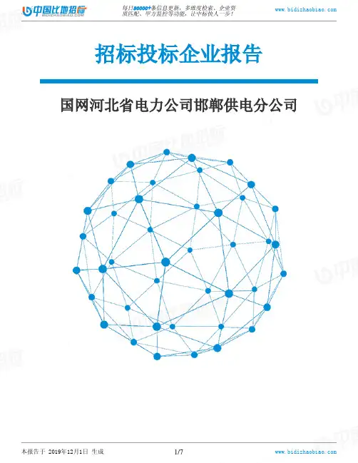 国网河北省电力公司邯郸供电分公司-招投标数据分析报告