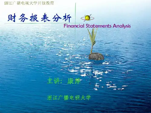财务报表分析讲稿PPT课件
