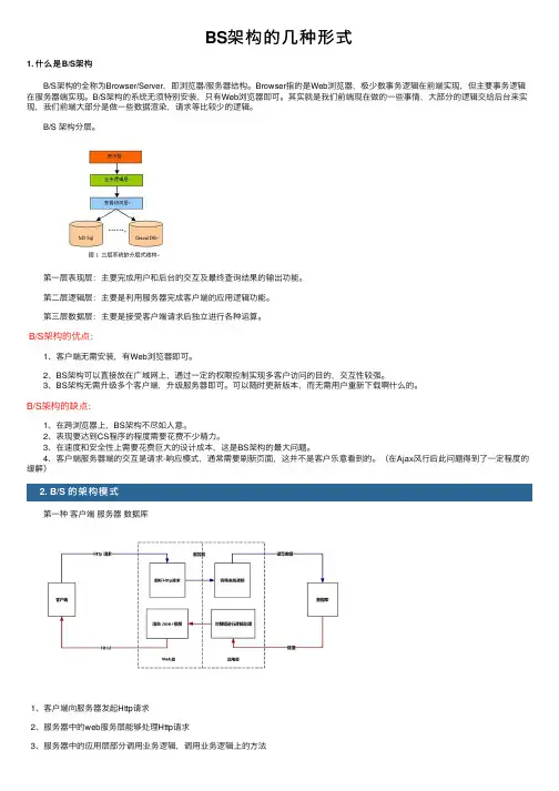 BS架构的几种形式
