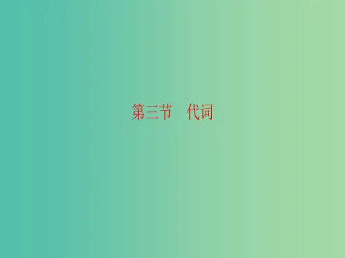 高考英语一轮总复习 第二部分 语法专题突破 第3节 代词课件 新人教版