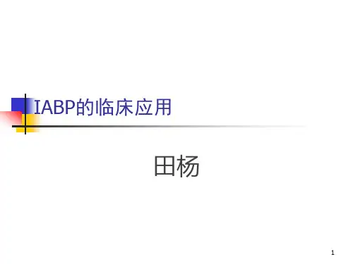 主动脉内球囊反搏术PPT课件