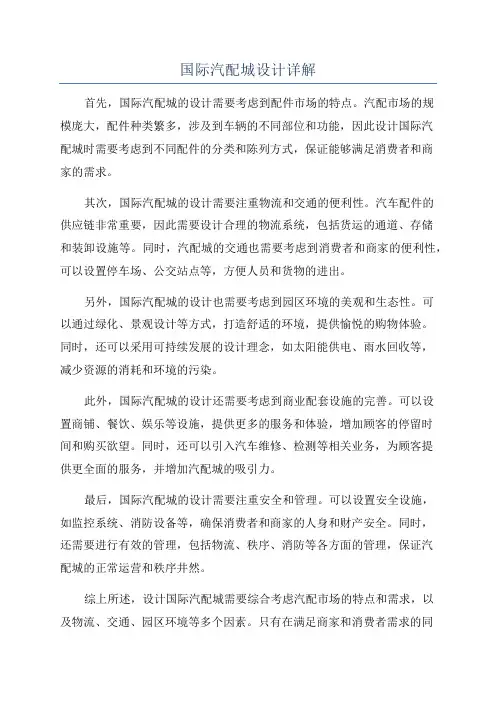 国际汽配城设计详解
