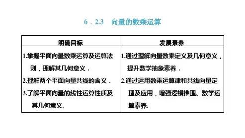 高中数学第六章平面向量及其应用-向量的数乘运算课件及答案