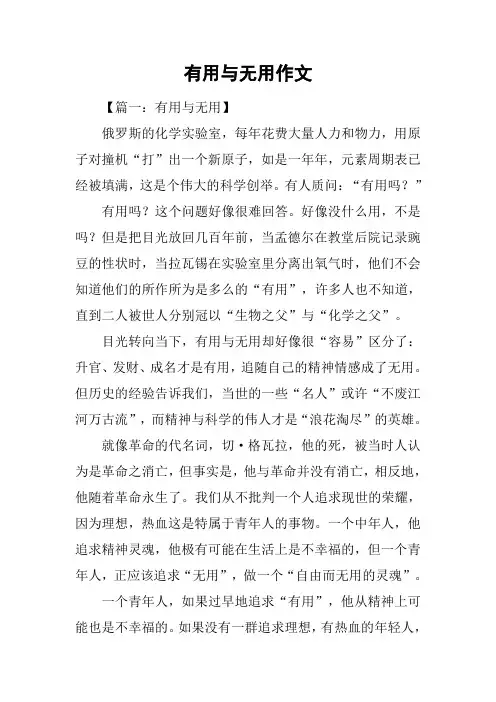 有用与无用作文