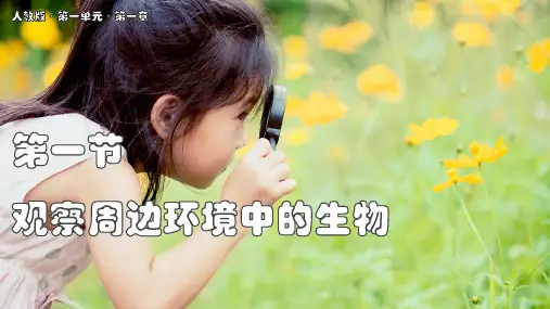 2024秋新教材人教版七年级上册生物1.1.1 观察周边环境中的生物(18页)课件