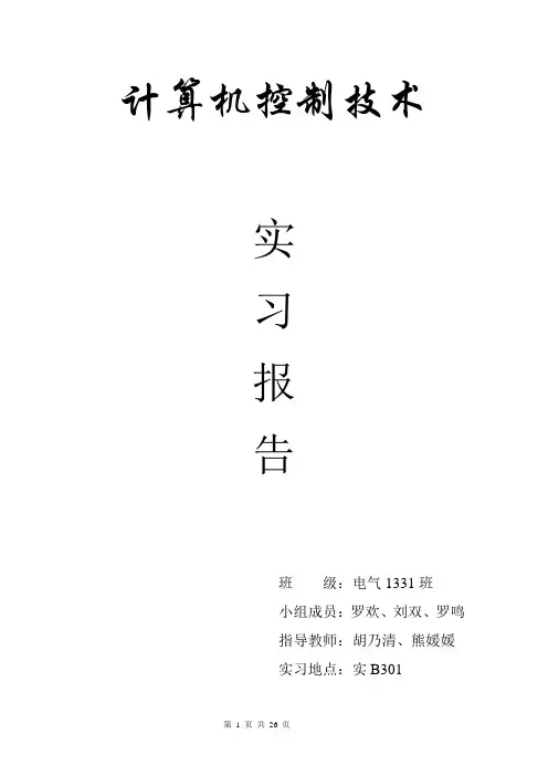 DCS实习报告【范本模板】