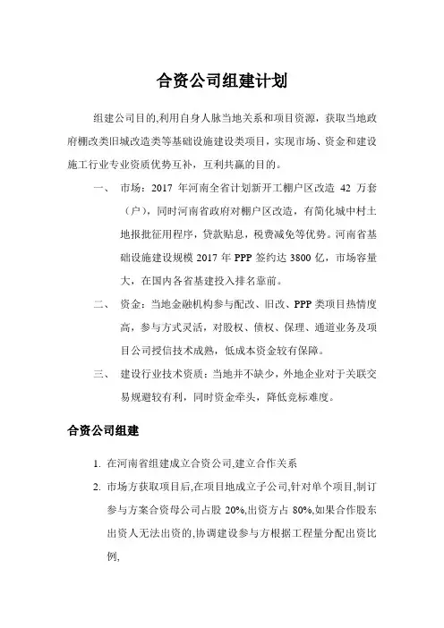 分(子)公司组建方案