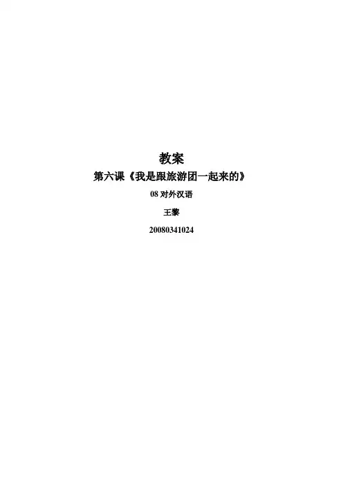 教案 对外汉语 我是跟旅游团一起来的