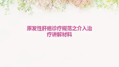 原发性肝癌诊疗规范之介入治疗讲解材料