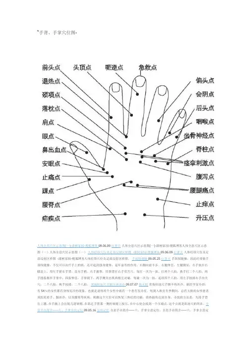 手背穴位图