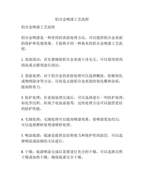 铝合金喷漆工艺流程
