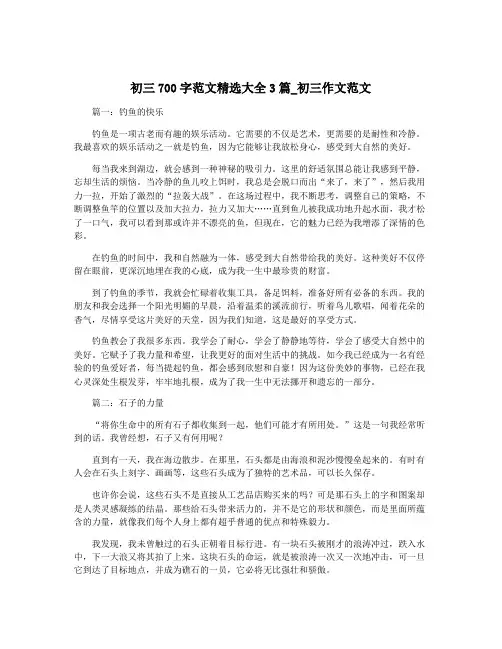 初三700字范文精选大全3篇_初三作文范文