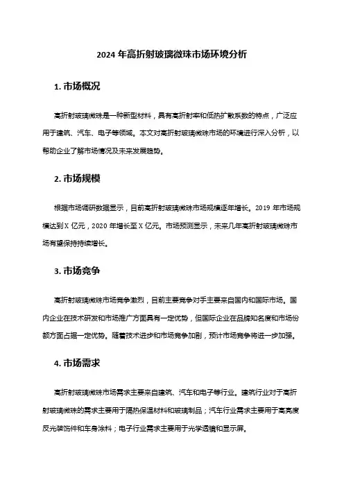 2024年高折射玻璃微珠市场环境分析