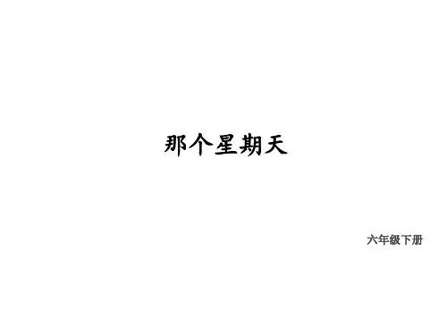 9那个星期天(课件)部编版语文六年级下册