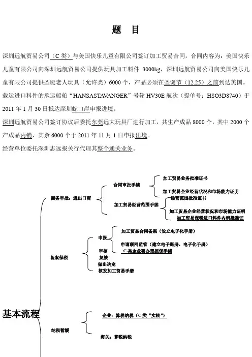 新加工贸易报关基本流程图