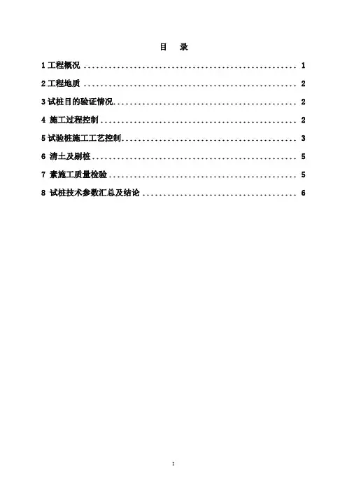 素桩工艺性试验总结