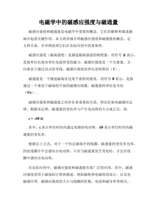 电磁学中的磁感应强度与磁通量