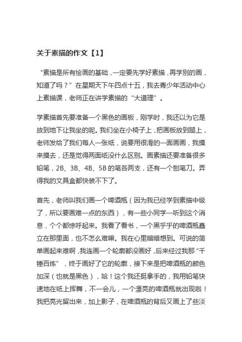关于素描的作文1500字