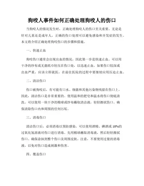 狗咬人事件如何正确处理狗咬人的伤口
