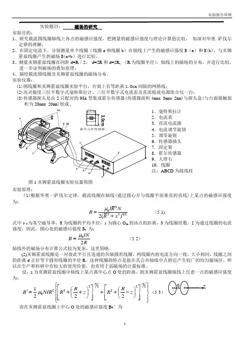 磁场的研究实验报告