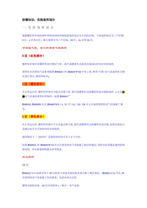 Z防爆场所的划分