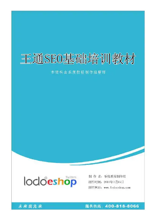 王通SEO基础培训教材