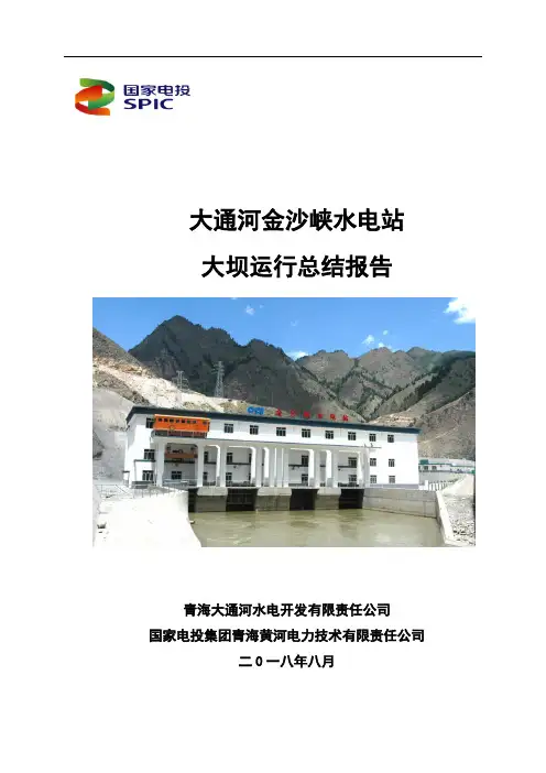 金沙峡水电站大坝安全运行总结报告