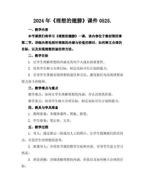 2024年《理想的翅膀》课件0525.