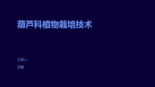 葫芦科植物栽培技术