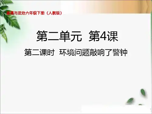 部编版小学道德与法治六年级下册第4课《地球——我们的家园》第二课时《环境问题敲响了警钟》教学课件