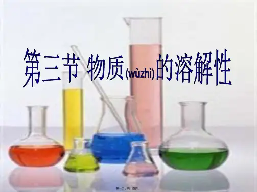 九年级化学下册 6.3 物质的溶解性 6.3.1 物质的溶解性课件