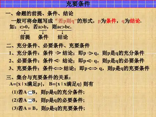 一、命题的前提、条件、结论(共18张PPT)