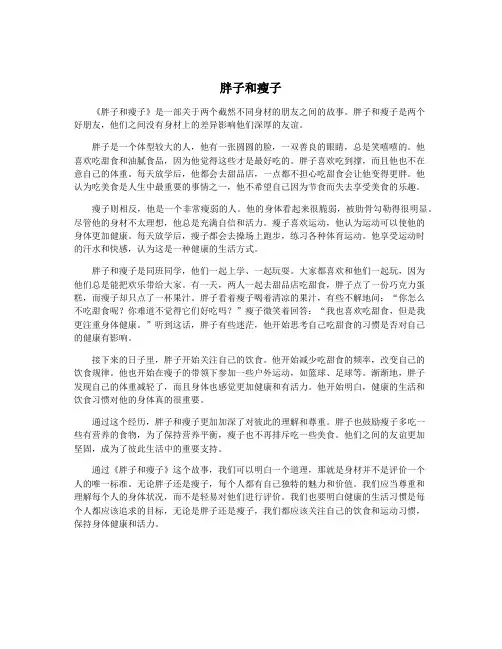 胖子和瘦子