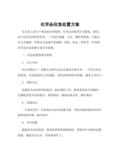 化学品应急处置方案