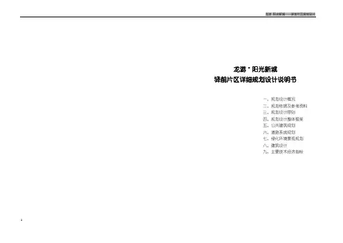 驿前片区详细规划设计说明书
