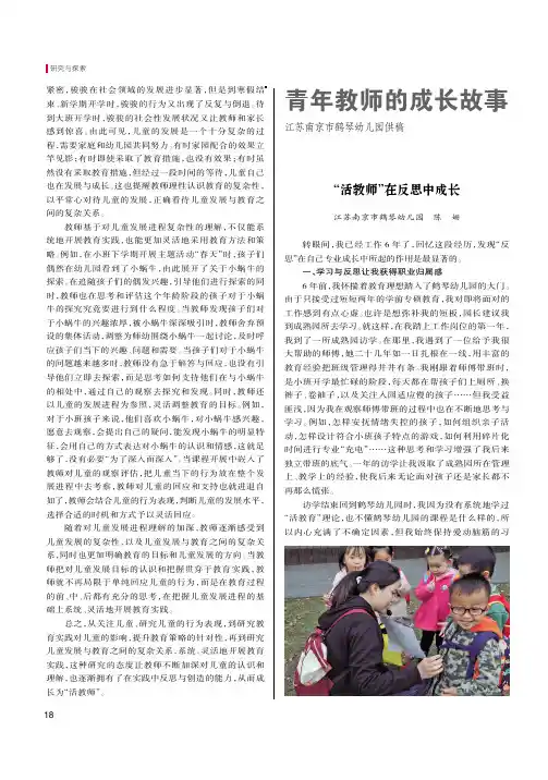 青年教师的成长故事